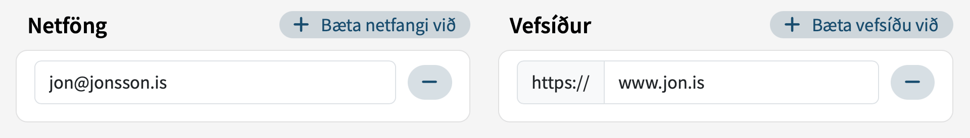 Skráning í símaskrá